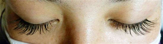 沖縄まつげエクステ・那覇まつげエクステ施術後の写真：大人げなクール&セクシーな目元に